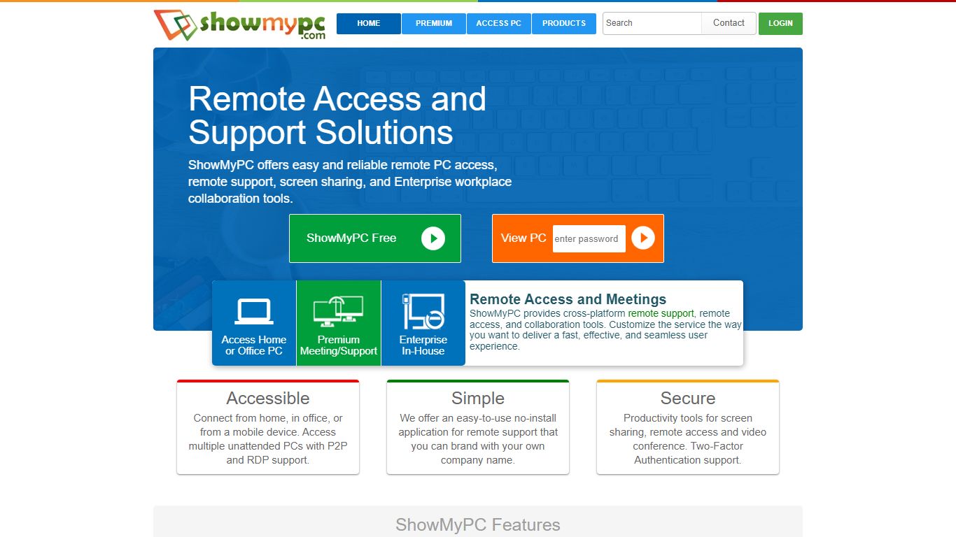 Remote Support, Desktop Sharing, Online Meetings: ShowMyPC